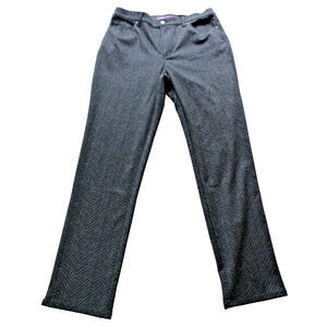 Gloria Vanderbilt Amanda Gray Print Straight Pants Size 10